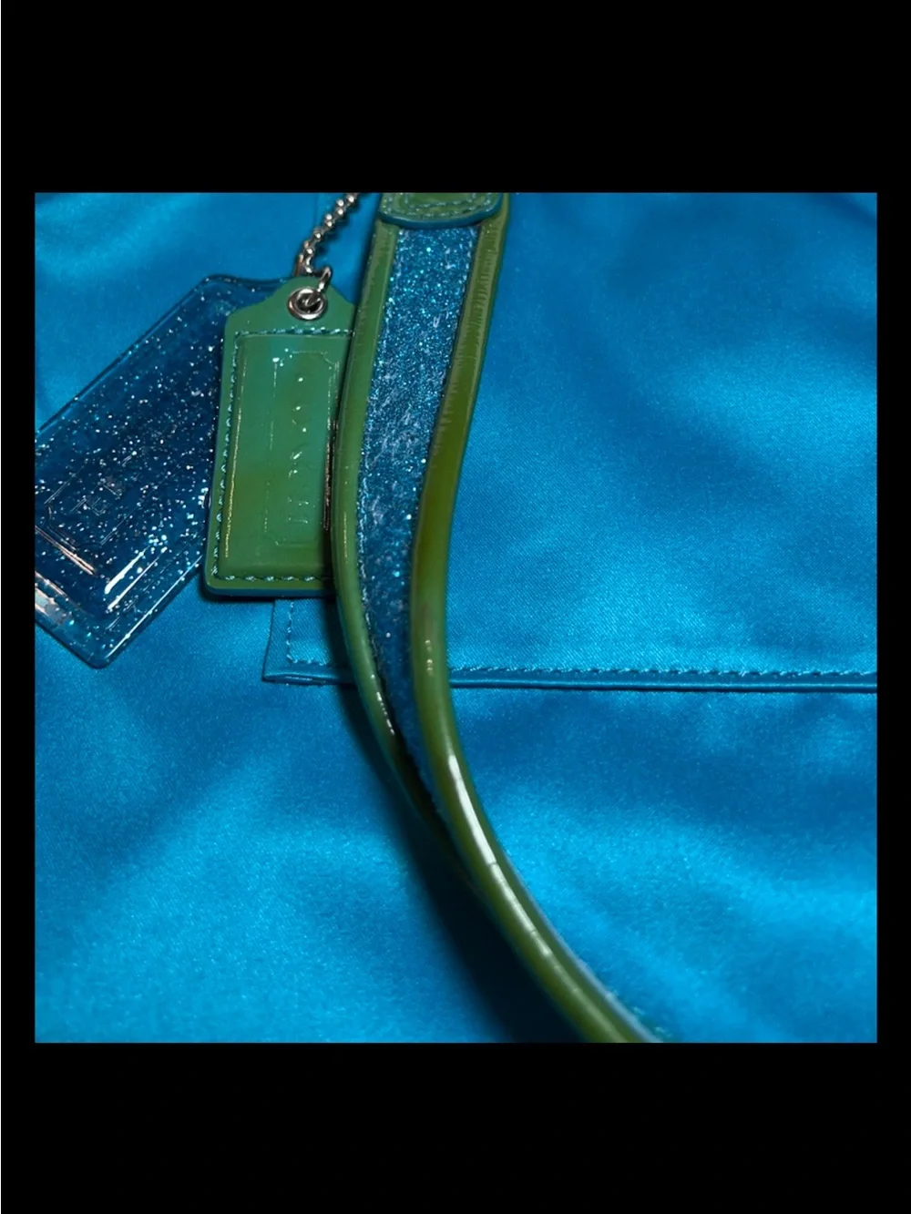 Coach Poppy-Chan “MINTY” Canvas Glam Tote, LIMITED EDITION 2009 Style: (14717)